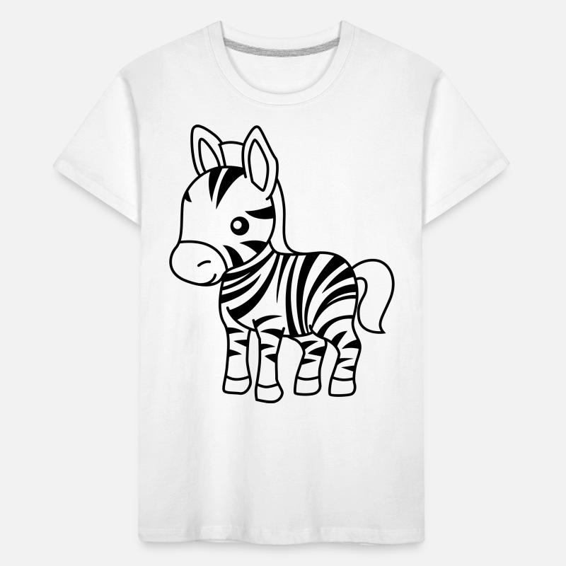 Zebra Comic Animal Kids' Premium Organic T-Shirt