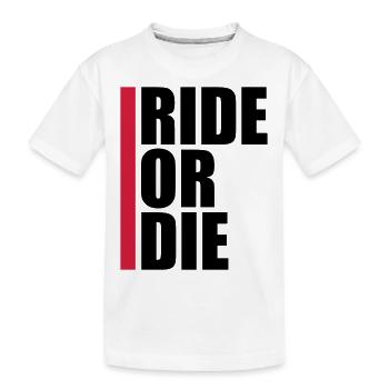 Bar Red Logo - Kids' Premium Organic T-Shirt - white - Front