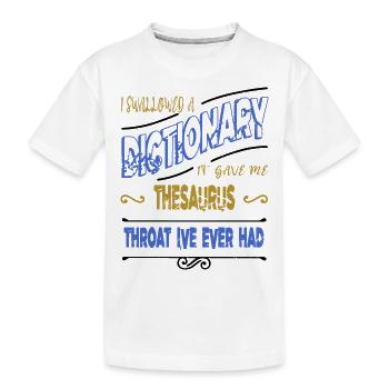 editer rédacteur article anniversaire cadeau idée - T-shirt bio Premium Enfant - blanc - Devant