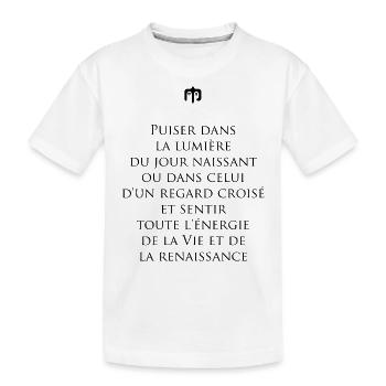 regard - T-shirt bio Premium Enfant - blanc - Devant