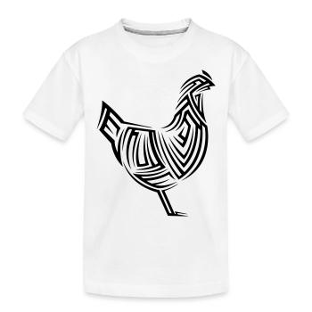 Tatouage tribal de poulet - T-shirt bio Premium Enfant - blanc - Devant