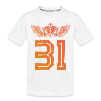 31 Couronne numérique - T-shirt bio Premium Enfant - blanc - Devant