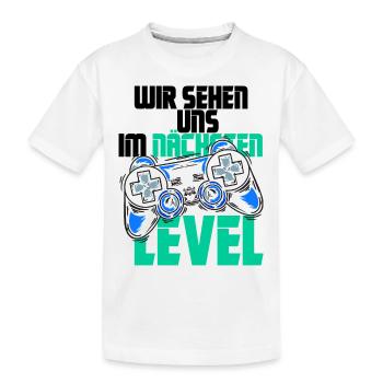Chemise de jeu de niveau supérieur - T-shirt bio Premium Enfant - blanc - Devant