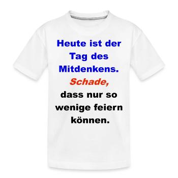 Tag des Denkens - Kinder Premium Bio T-Shirt - Weiß - Vorne