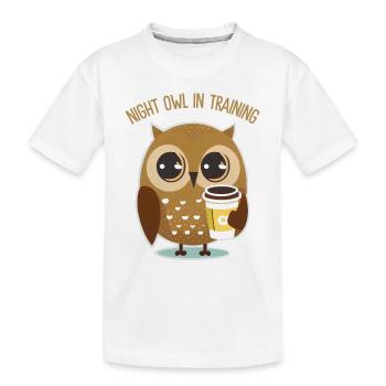 Nachtschwärmer im Training - Kinder Premium Bio T-Shirt - Weiß - Vorne