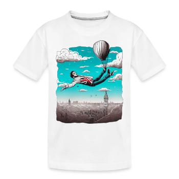 FLOATING ABOVE LONDON - Kids' Premium Organic T-Shirt - white - Front