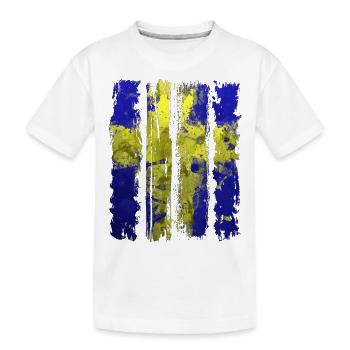 Suède Suède drapeau national norden skandinavia - T-shirt bio Premium Enfant - blanc - Devant