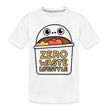 Cadeaux Parcours Zéro Déchet pour les Passionnés de Vert - T-shirt bio Premium Enfant - blanc - Devant
