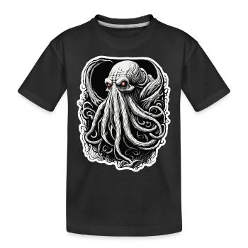 Cthulhu / Demon / Fantasy / Horror / Tentacle - Kids' Premium Organic T-Shirt - black - Front