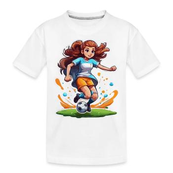 Footballer / Sport / Soccer Field / Club / FC - Kids' Premium Organic T-Shirt - white - Front