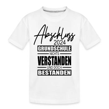 Abschluss 2024 Grundschule - Kinder Premium Bio T-Shirt - Weiß - Vorne