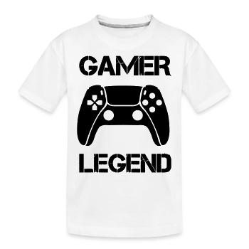 Gamer Legend - Kids' Premium Organic T-Shirt - white - Front