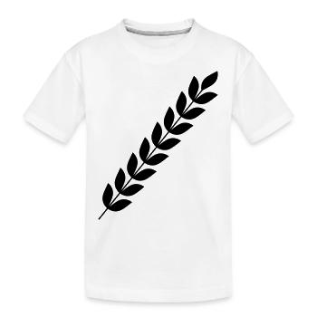 wheat - Kids' Premium Organic T-Shirt - white - Front