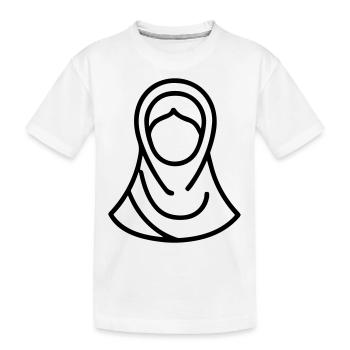 Hijab Kopftuch Muslimische Frau - Kinder Premium Bio T-Shirt - Weiß - Vorne