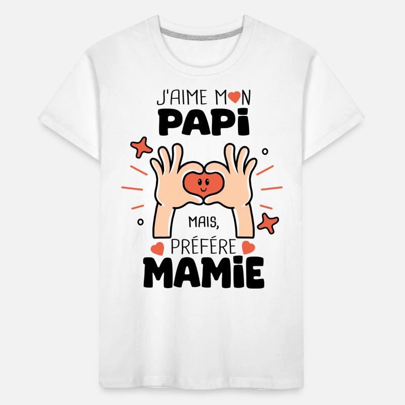 j'aime mon papi préfére mamie naissance bébé T-shirt bio Premium Enfant