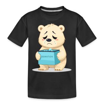 Eisbären Retten - Kinder Premium Bio T-Shirt - Schwarz - Vorne