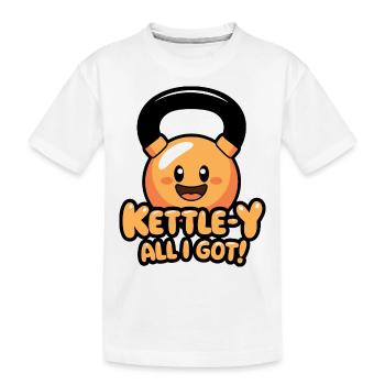 Bouilloire-Y Tout ce que j’ai - T-shirt bio Premium Enfant - blanc - Devant