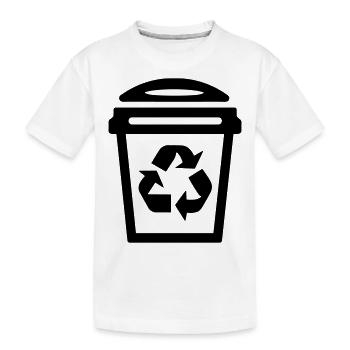 Mülltonne - Kinder Premium Bio T-Shirt - Weiß - Vorne
