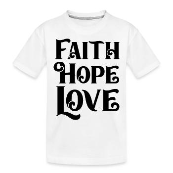 Foi Espoir Amour - T-shirt bio Premium Enfant - blanc - Devant