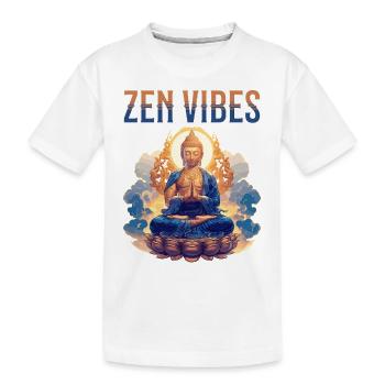 Bouddha Bouddhisme Religion Méditation spirituelle - T-shirt bio Premium Enfant - blanc - Devant