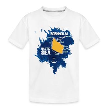 Bornholm Baltic Sea - Kinder Premium Bio T-Shirt - Weiß - Vorne