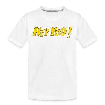 Salut, toi! Illustration dessinée à la main, dessin de lettrage - T-shirt bio Premium Enfant - blanc - Devant