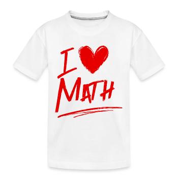 Ich liebe Mathe - Kinder Premium Bio T-Shirt - Weiß - Vorne