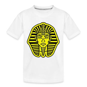 Pharao Totenkopf - Kinder Premium Bio T-Shirt - Weiß - Vorne