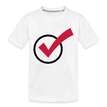 Ein Häkchen - Kinder Premium Bio T-Shirt - Weiß - Vorne