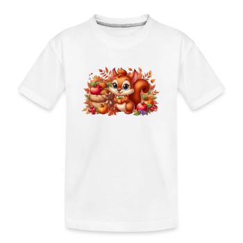 squirell autumn3 - T-shirt bio Premium Enfant - blanc - Devant