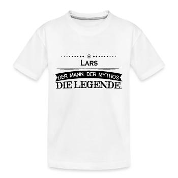 Mythos Legende Vorname Lars - Kinder Premium Bio T-Shirt - Weiß - Vorne