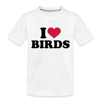 Vogel - Kinder Premium Bio T-Shirt - Weiß - Vorne