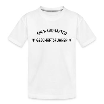 Geschäftsführer Geschäftsführerin Unternehmen - Kinder Premium Bio T-Shirt - Weiß - Vorne