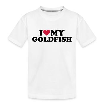 Goldfisch - Kinder Premium Bio T-Shirt - Weiß - Vorne