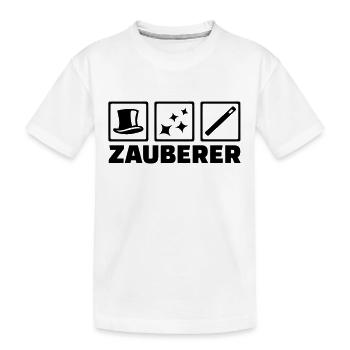 Zauberer - Kinder Premium Bio T-Shirt - Weiß - Vorne