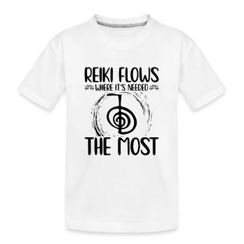 Reiki - Kids' Premium Organic T-Shirt - white - Front