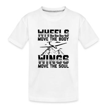 Cadeaux de planeur - Dicton des thermiques de glisse - T-shirt bio Premium Enfant - blanc - Devant