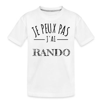 je peux pas j’ai rando humour campeur sport - T-shirt bio Premium Enfant - blanc - Devant