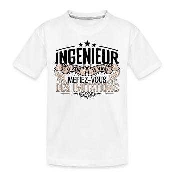 Ingénieur cadeau Ingénieur le vrai Ingénieur - T-shirt bio Premium Enfant - blanc - Devant