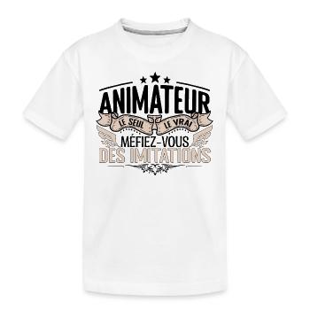 Animateur cadeau Animateur le vrai Animateur - T-shirt bio Premium Enfant - blanc - Devant