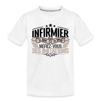 Infirmier cadeau Infirmier le vrai Infirmier - T-shirt bio Premium Enfant - blanc - Devant