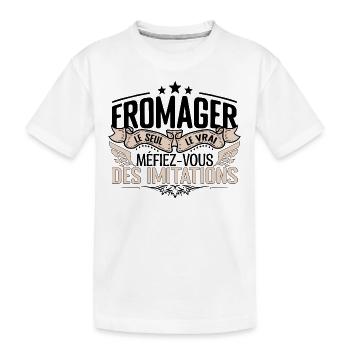 Fromager cadeau Fromager le vrai Fromager - T-shirt bio Premium Enfant - blanc - Devant