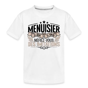 Menuisier cadeau Menuisier le vrai Menuisier - T-shirt bio Premium Enfant - blanc - Devant