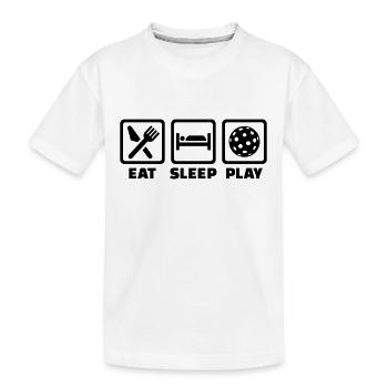 Floorball - Kinder Premium Bio T-Shirt - Weiß - Vorne