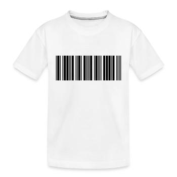 Barcode - Kids' Premium Organic T-Shirt - white - Front