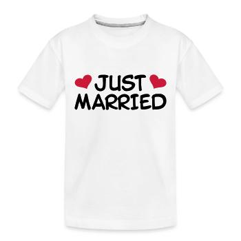 Just Married Wedding - Kids' Premium Organic T-Shirt - white - Front