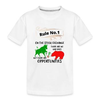 Taureau et ours les animaux du marché boursier et des actions - T-shirt bio Premium Enfant - blanc - Devant
