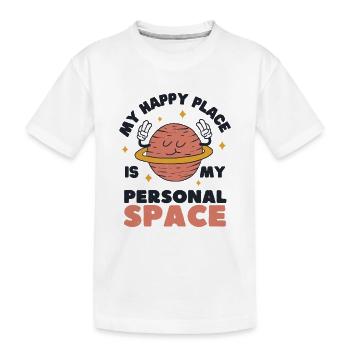 My Happy Place ist mein persönlicher Raum - Kinder Premium Bio T-Shirt - Weiß - Vorne