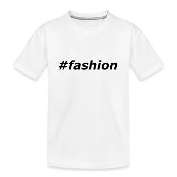 #fashion - Kids' Premium Organic T-Shirt - white - Front