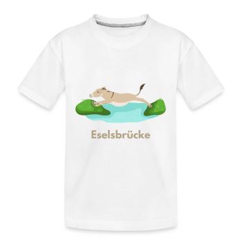 Eselsbrücke - Kinder Premium Bio T-Shirt - Weiß - Vorne